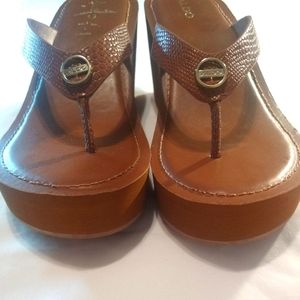 Aldo Brown High Heel Platform Sandals